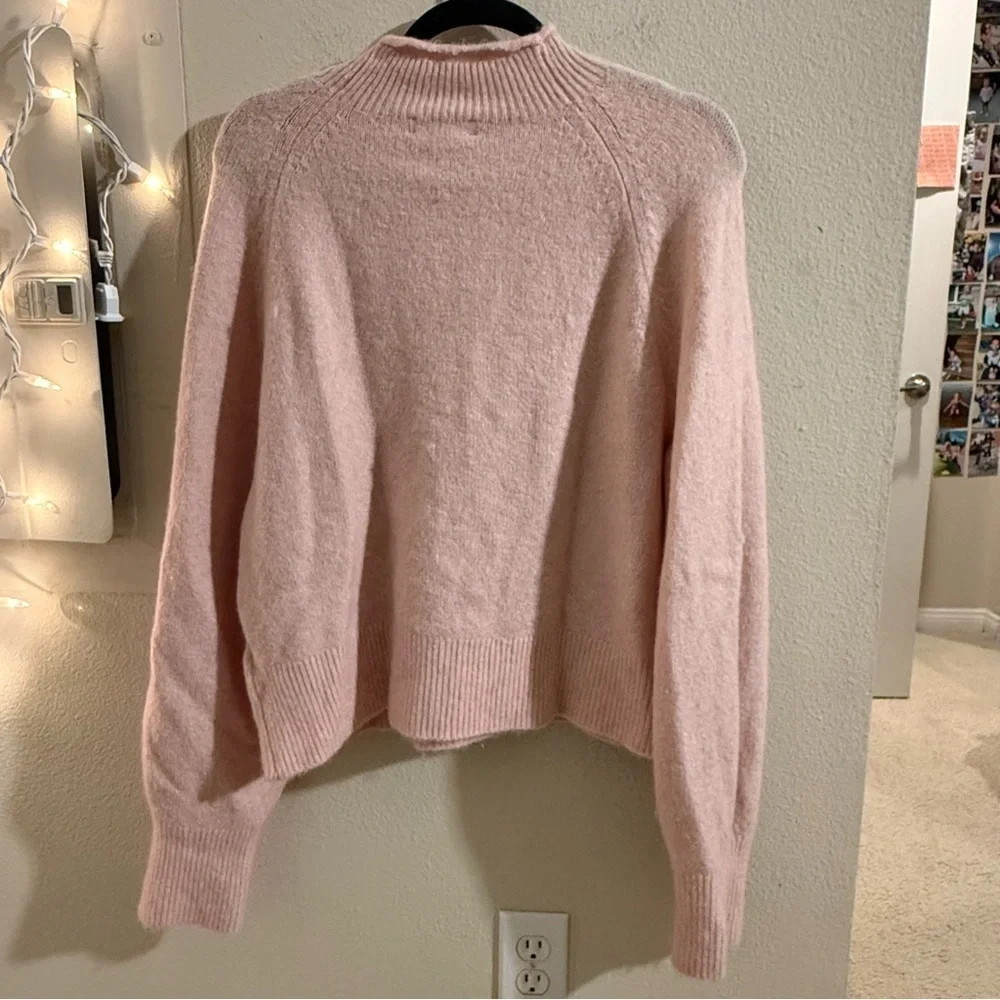 J. Crew Soft Pink Turtleneck Sweater